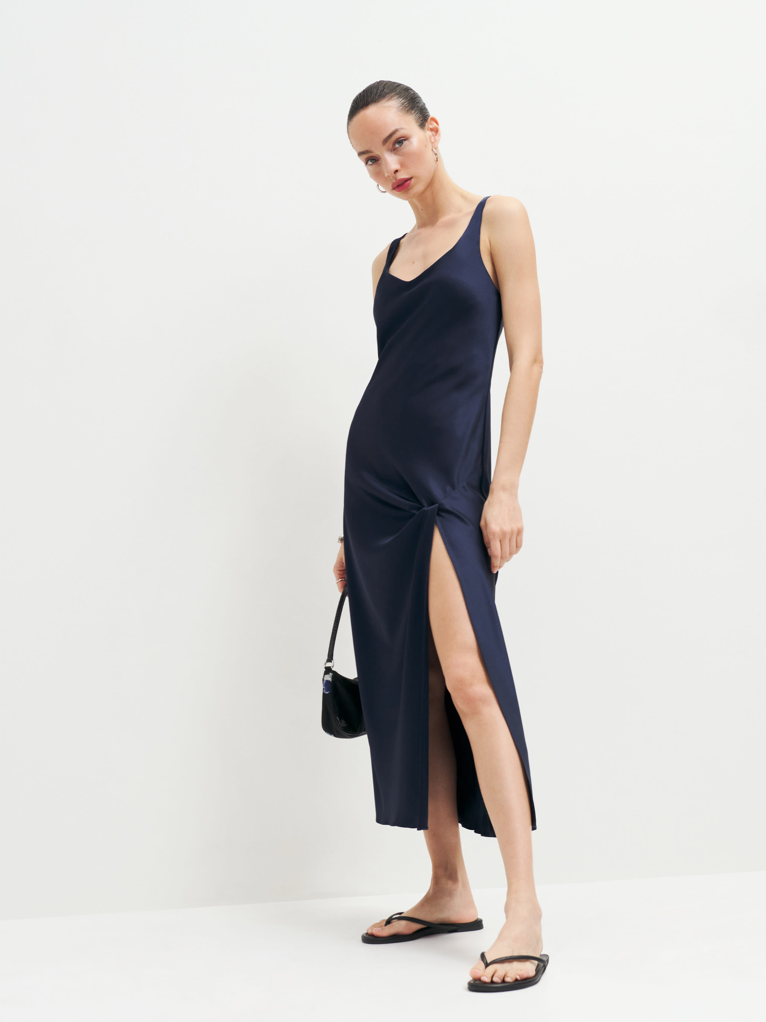 Bevin Satin Dress | Reformation (Global)