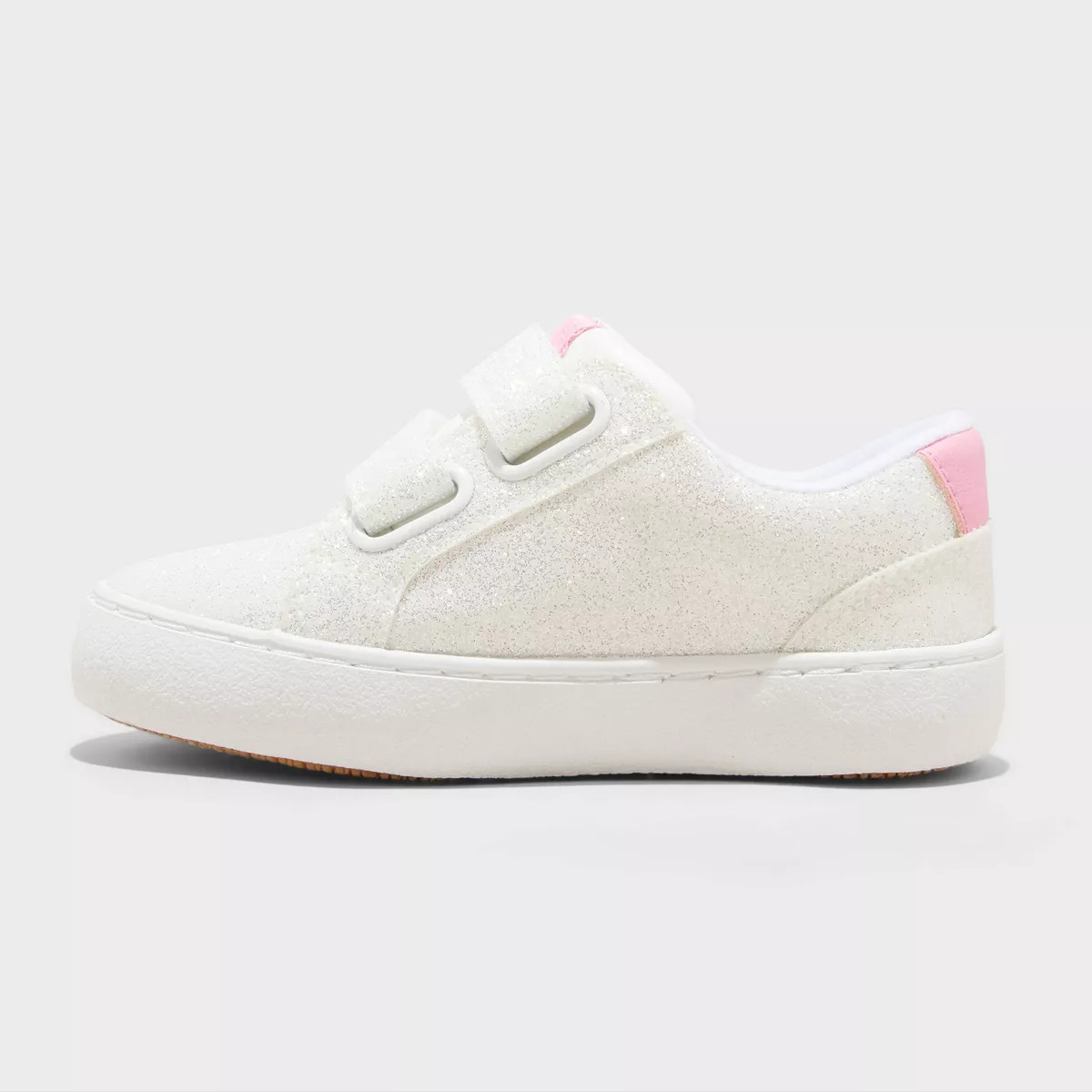 Toddler Sora Glitter Sneakers - Cat & Jack™ White 11T: Hook and Loop Closure, Star Pattern, Rec... | Target