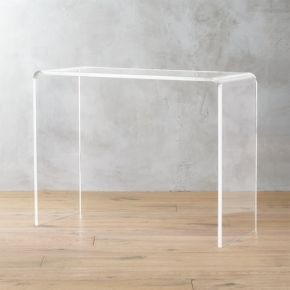 peekaboo 38" acrylic console table | CB2