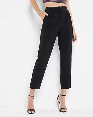 Super High Waisted Pleated Ankle Pant | Express