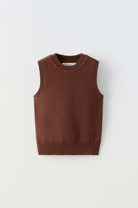 SLEEVELESS KNIT TOP | Zara US