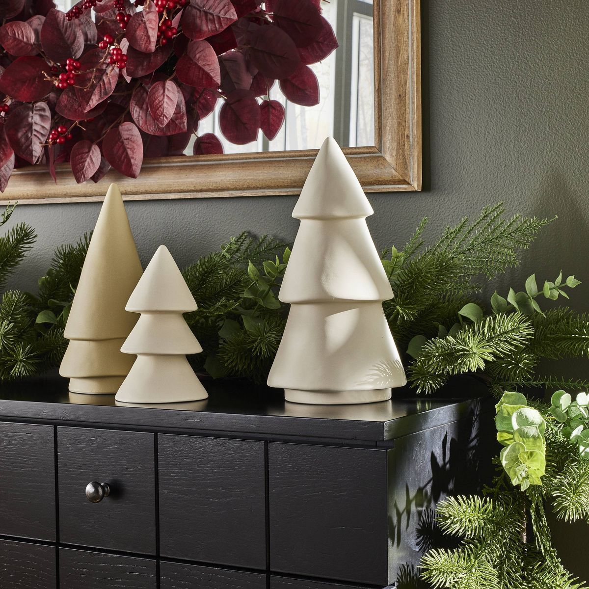 Small Matte Ceramic Christmas Tree Figure - Threshold™ designed with Studio McGee | Target