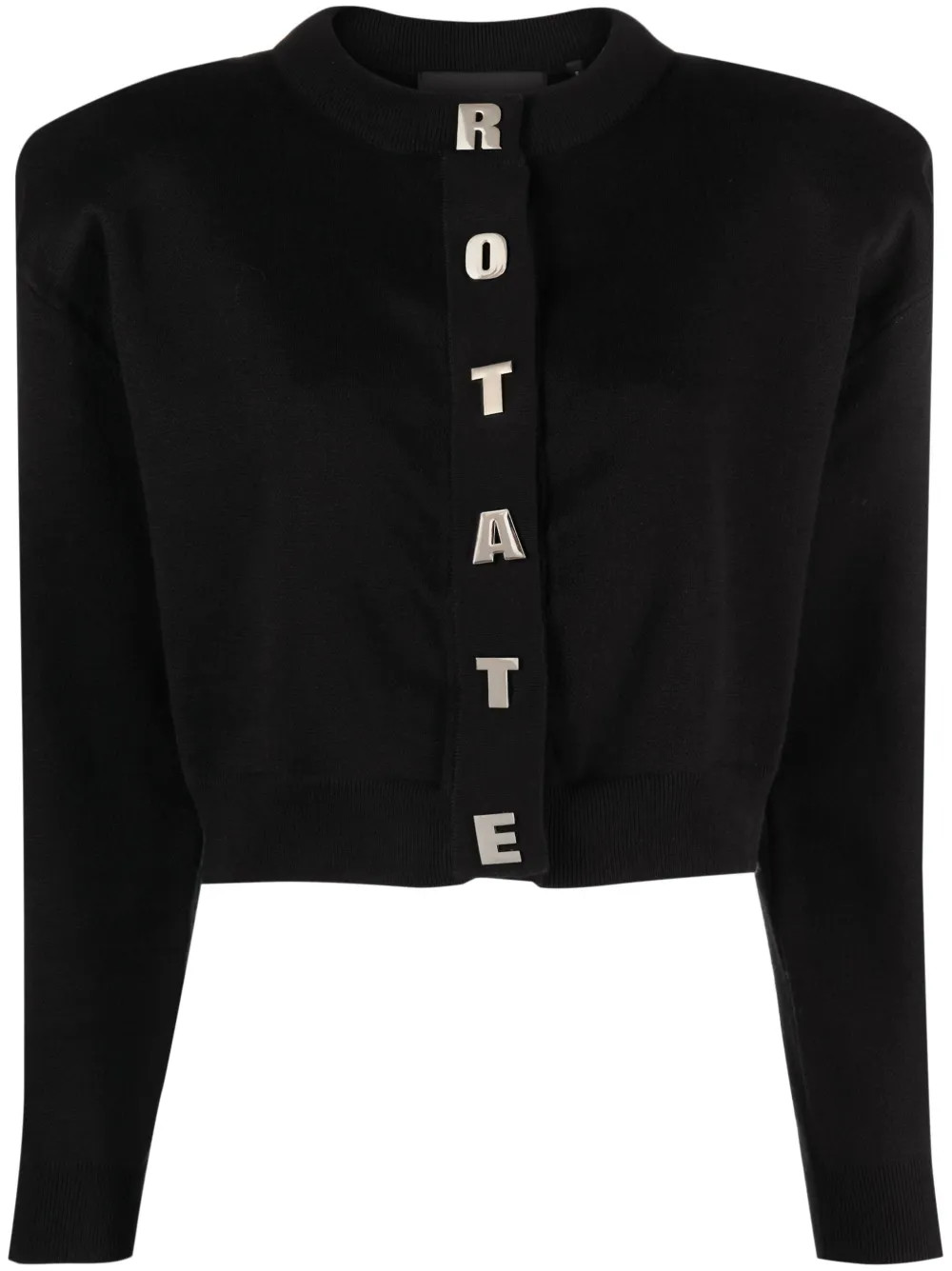 ROTATE BIRGER CHRISTENSEN logo-plaque Cardigan - Farfetch | Farfetch Global
