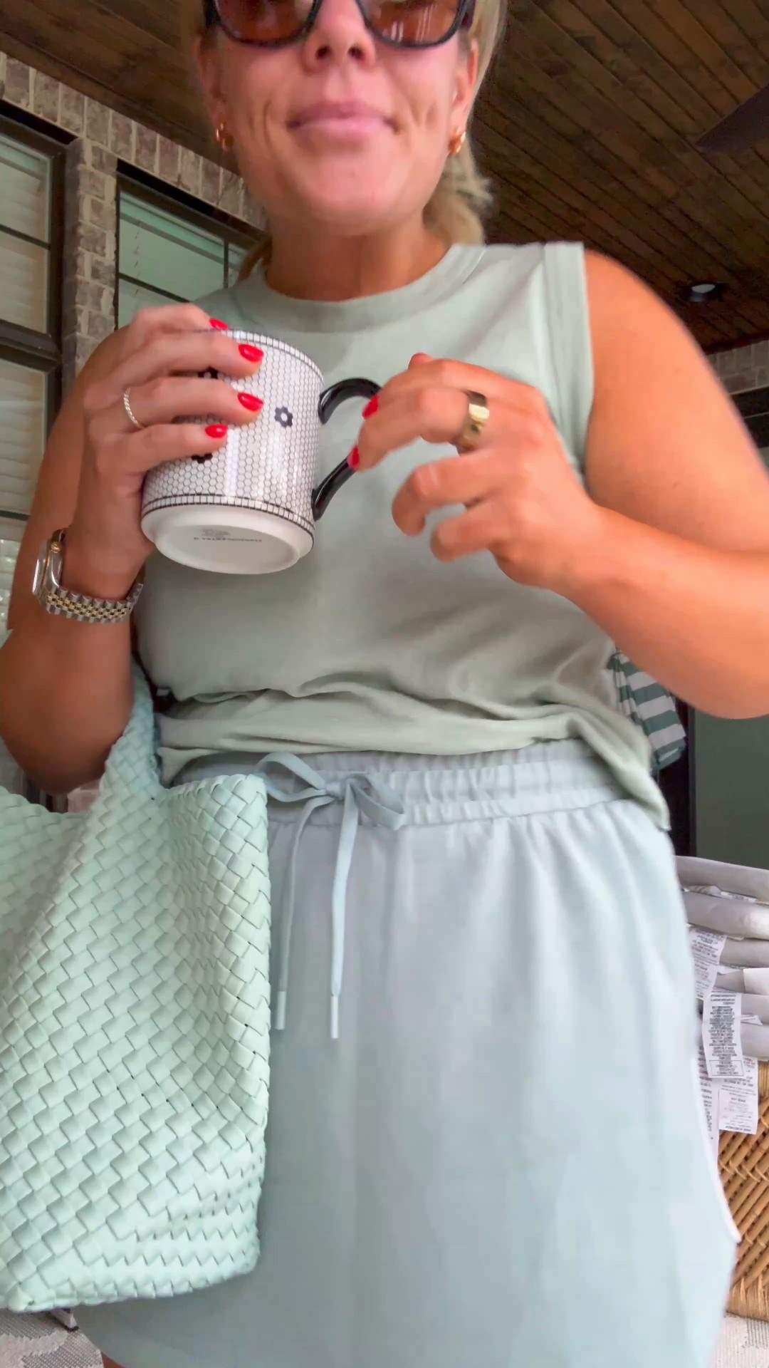 Car pool school drop off look! 