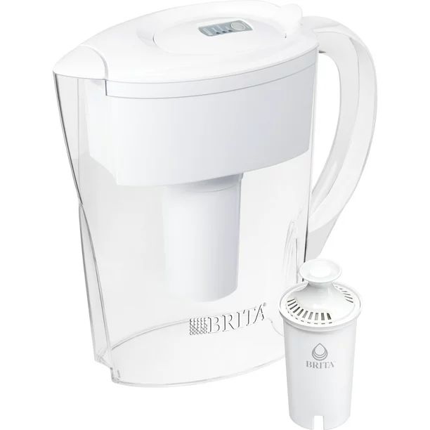 Brita Small 6 Cup Space Saver Water Filter Pitcher with 1 Standard Filter, Space Saver, White - W... | Walmart (US)