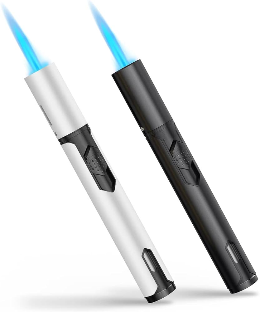 Torch Lighters Butane Lighter 2 Pack Windproof Adjustable Jet Flame Torch Lighter, Butane Refilla... | Amazon (US)