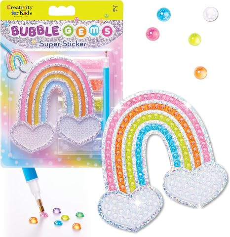 Creativity for Kids Bubble Gem Super Sticker: Rainbow, Diamond Art Kits for Kids, Small Gifts and... | Amazon (US)