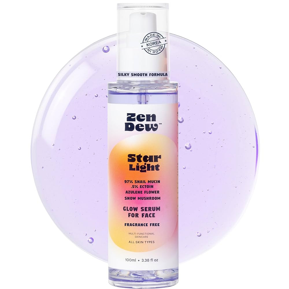 Star Light Snail Mucin Face Serum with Blue Light Skin Protection, 3.38 Oz – Silky Smooth Korea... | Amazon (US)