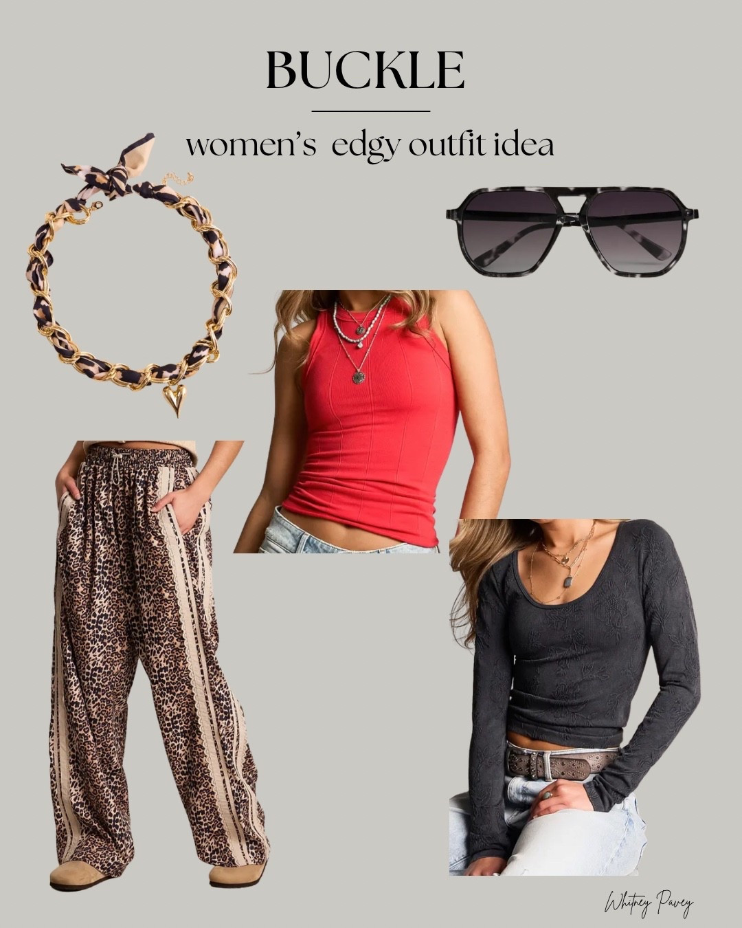 Women’s edgy outfit idea! Cheetah, leopard, black, free people, buckle, chain necklace, tank top, casual outfit, outfit inspo, everyday outfit, comfy women’s outfit

#LTKMidsize #LTKmomlife #LTKootd