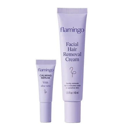 Flamingo Women's Facial Hair Removal Cream with Calming Serum, 1.35 fl oz Tube | Walmart (US)