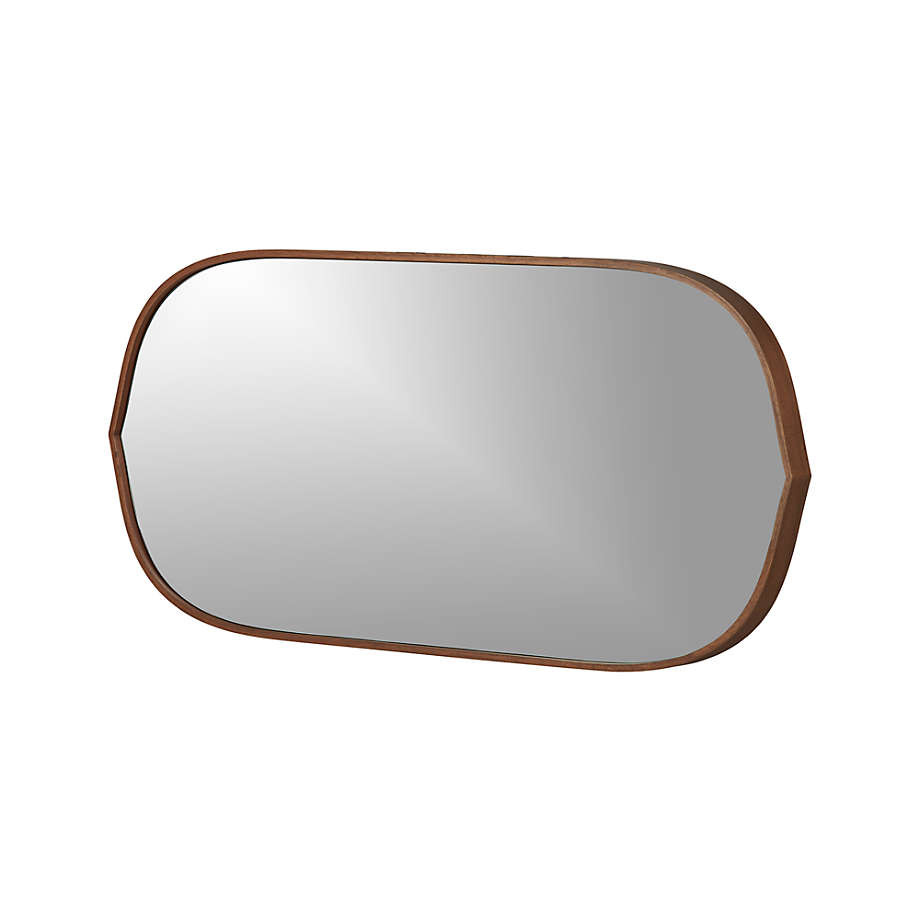 Penarth Walnut Oval Wall Mirror + Reviews | Crate & Barrel | Crate & Barrel
