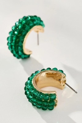 Stone Cluster Hoop Earrings | Anthropologie (US)