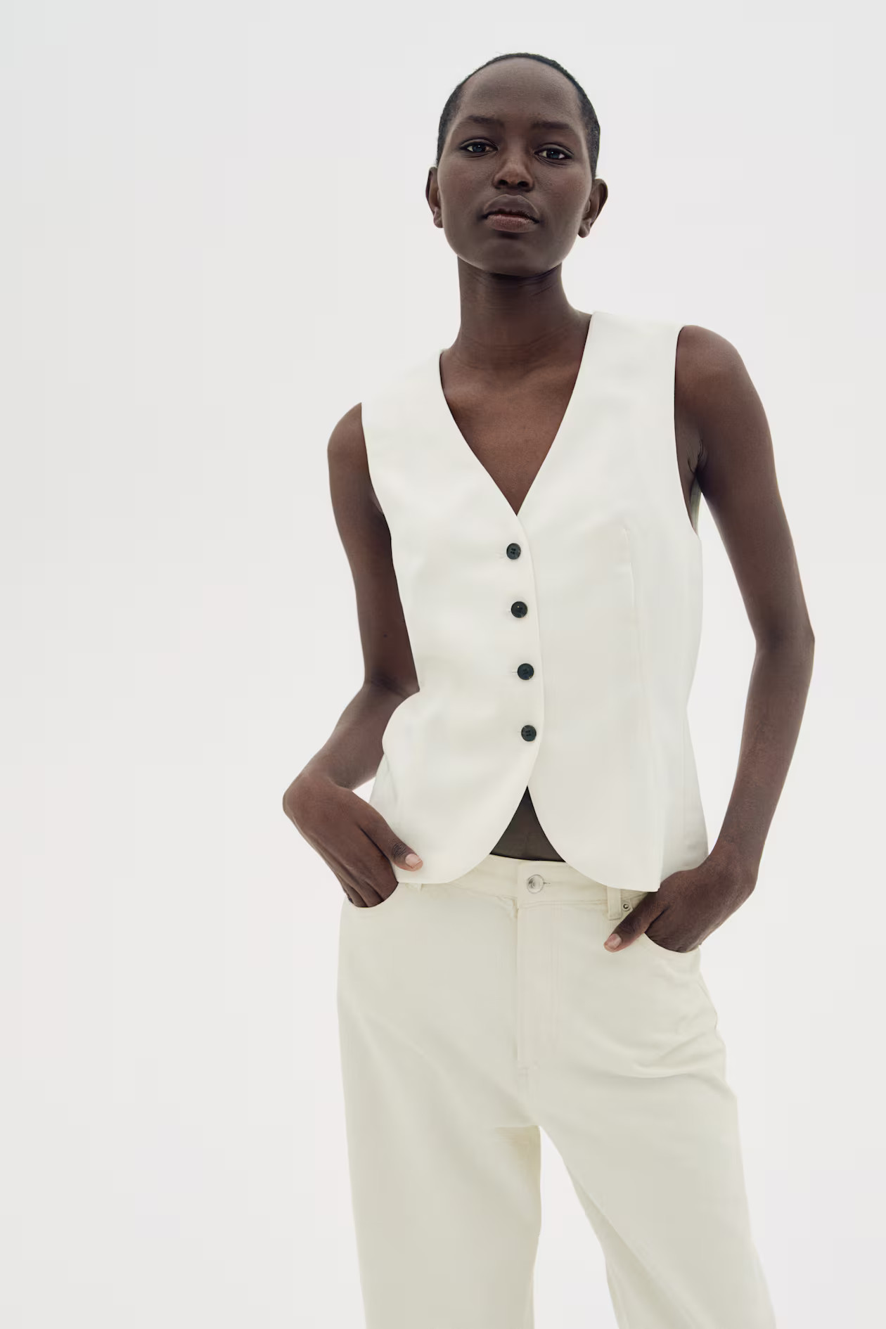 Suit Vest - Cream - Ladies | H&M US | H&M (US + CA)