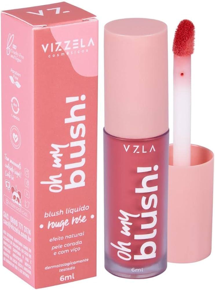 Blush Líquido, Rouge Rose, Vizzela, 6 ml | Amazon (BR)