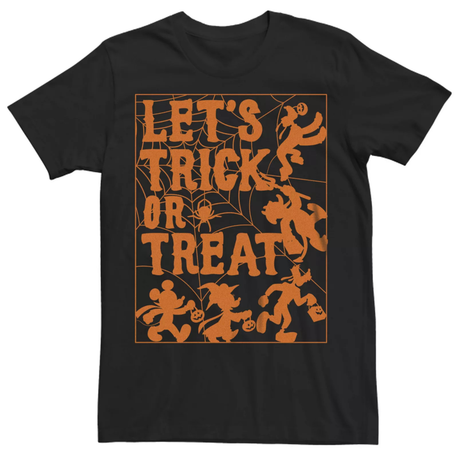 Disney's Mickey Classic Halloween Let's Trick Or Treat Silhouette Men's Tee, Size: XXL, Black | Kohl's