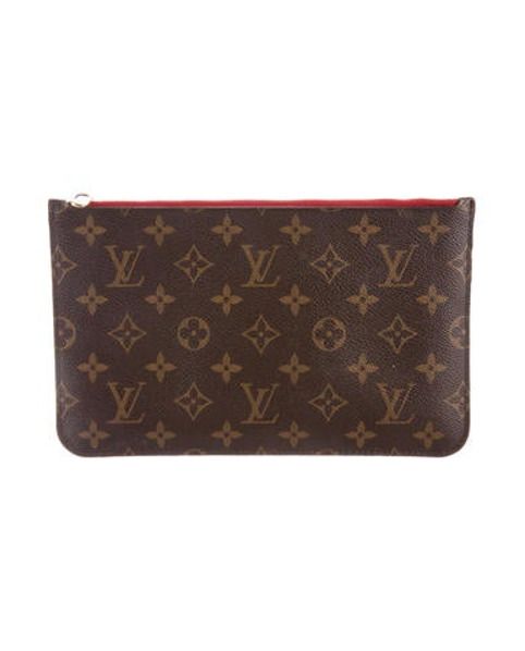 Louis Vuitton Monogram Neverfull Pouch Brown | The RealReal