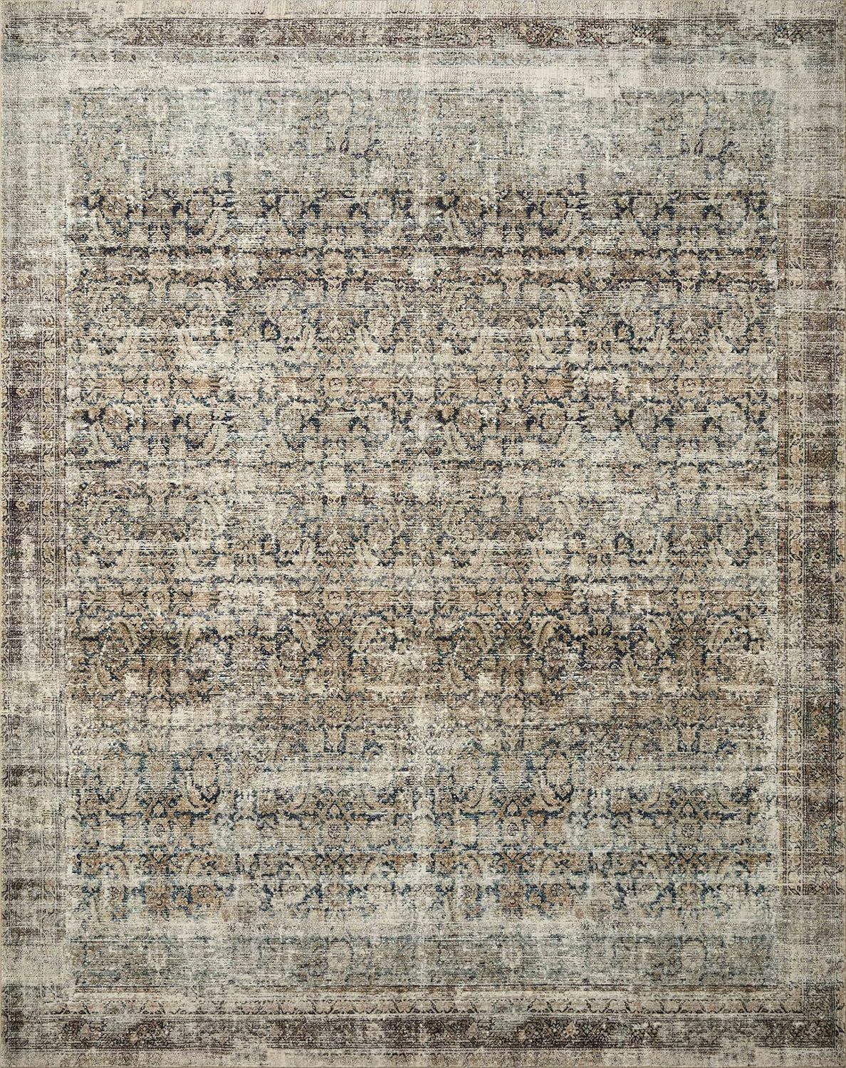 Amber Lewis x Loloi Morgan Collection MOG-02 Navy / Sand, Traditional 2'-0" x 5'-0" Accent Rug feat. | Amazon (US)