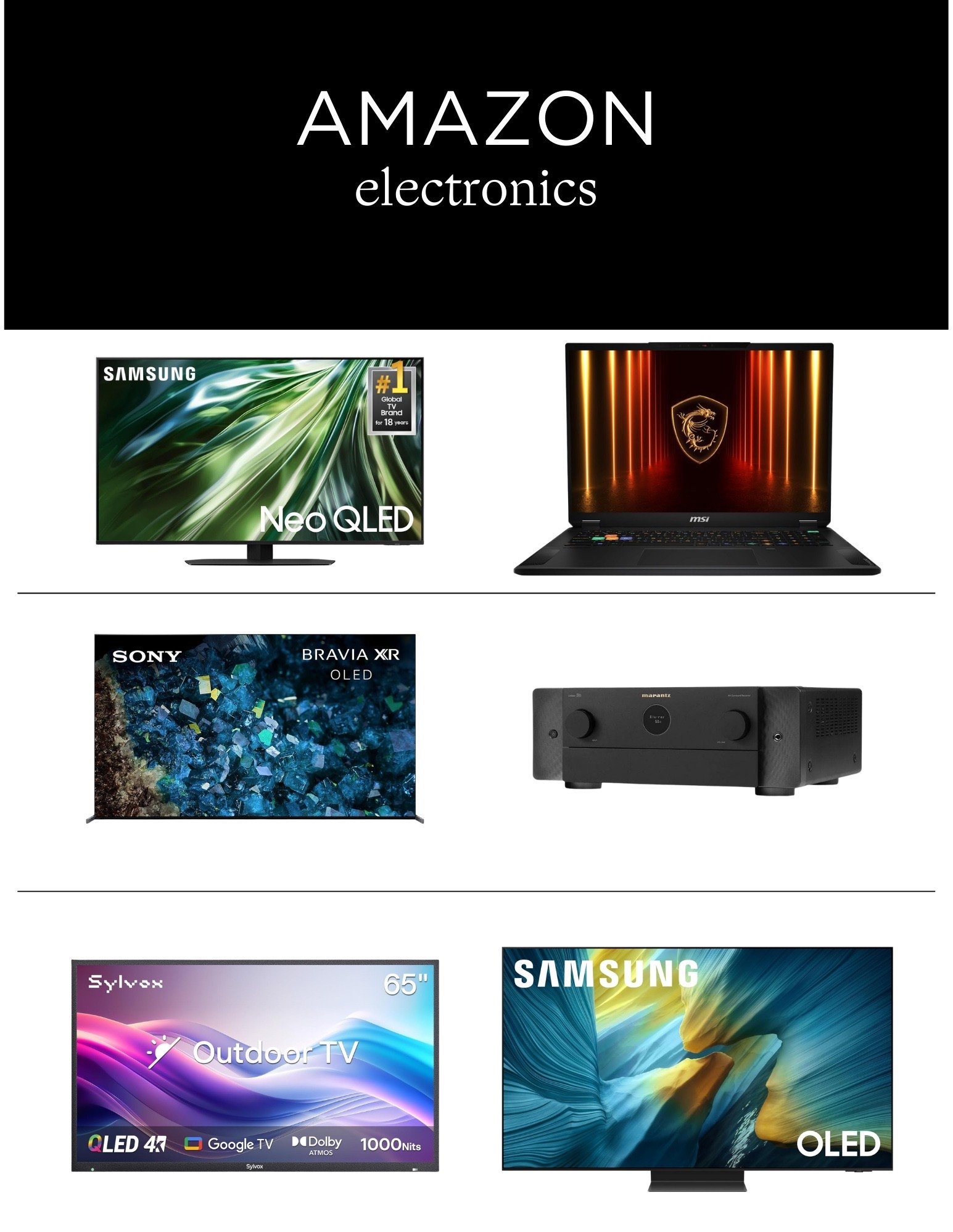 Amazon TV’s

#LTKOver40 #LTKHome #LTKSaleAlert