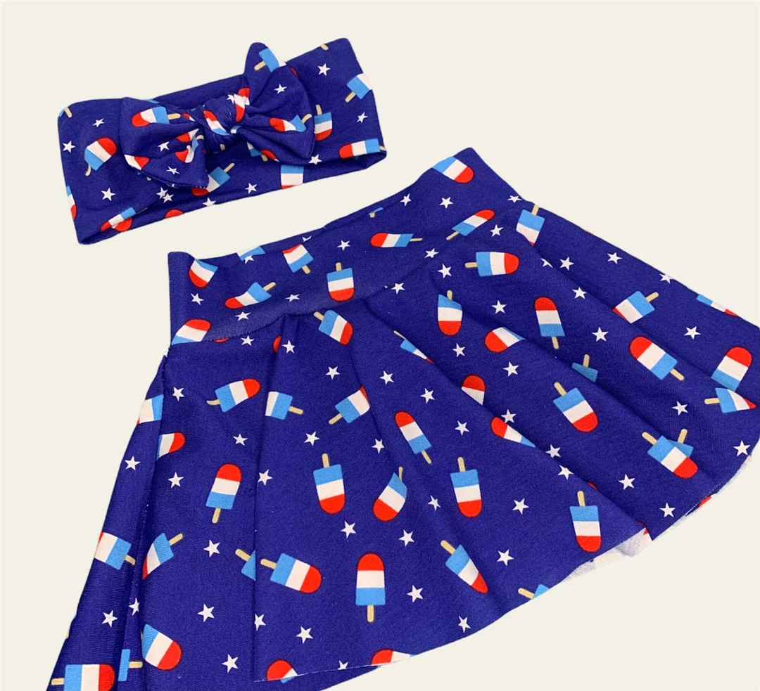 Popsicle Skirted Bummies and Bow Set, Patriotic Bummies, Bummies for Girls, Bummies for Boys, Gir... | Etsy (US)