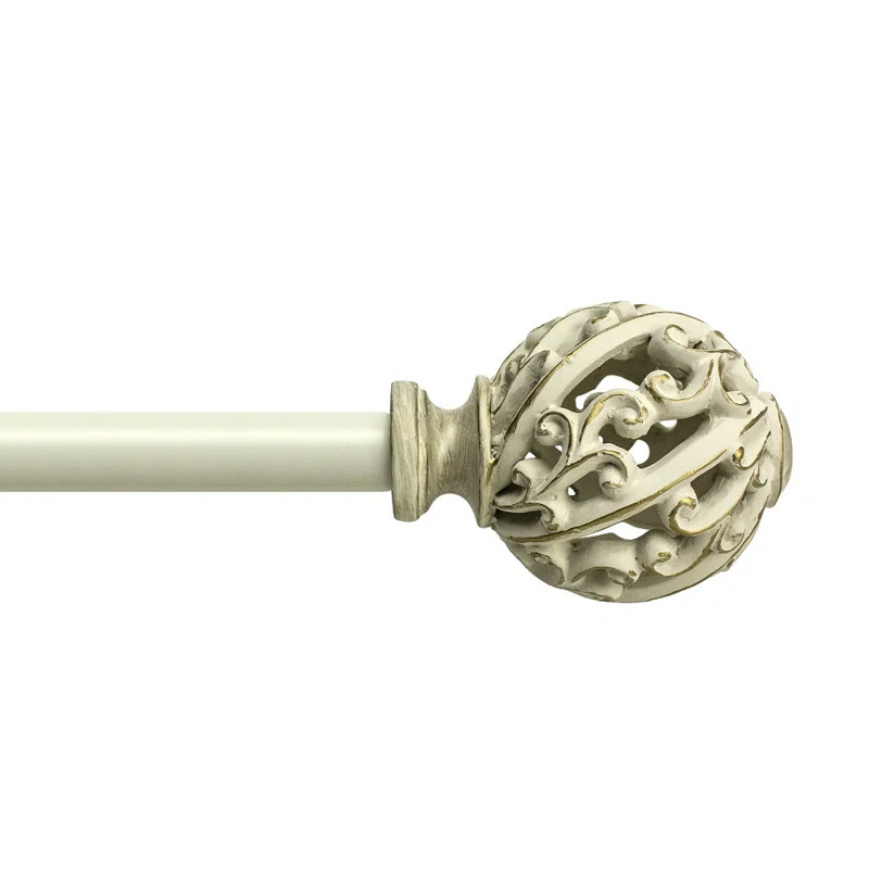 Open Scroll Decorative Single Curtain Rod & Hardware Set | Wayfair North America