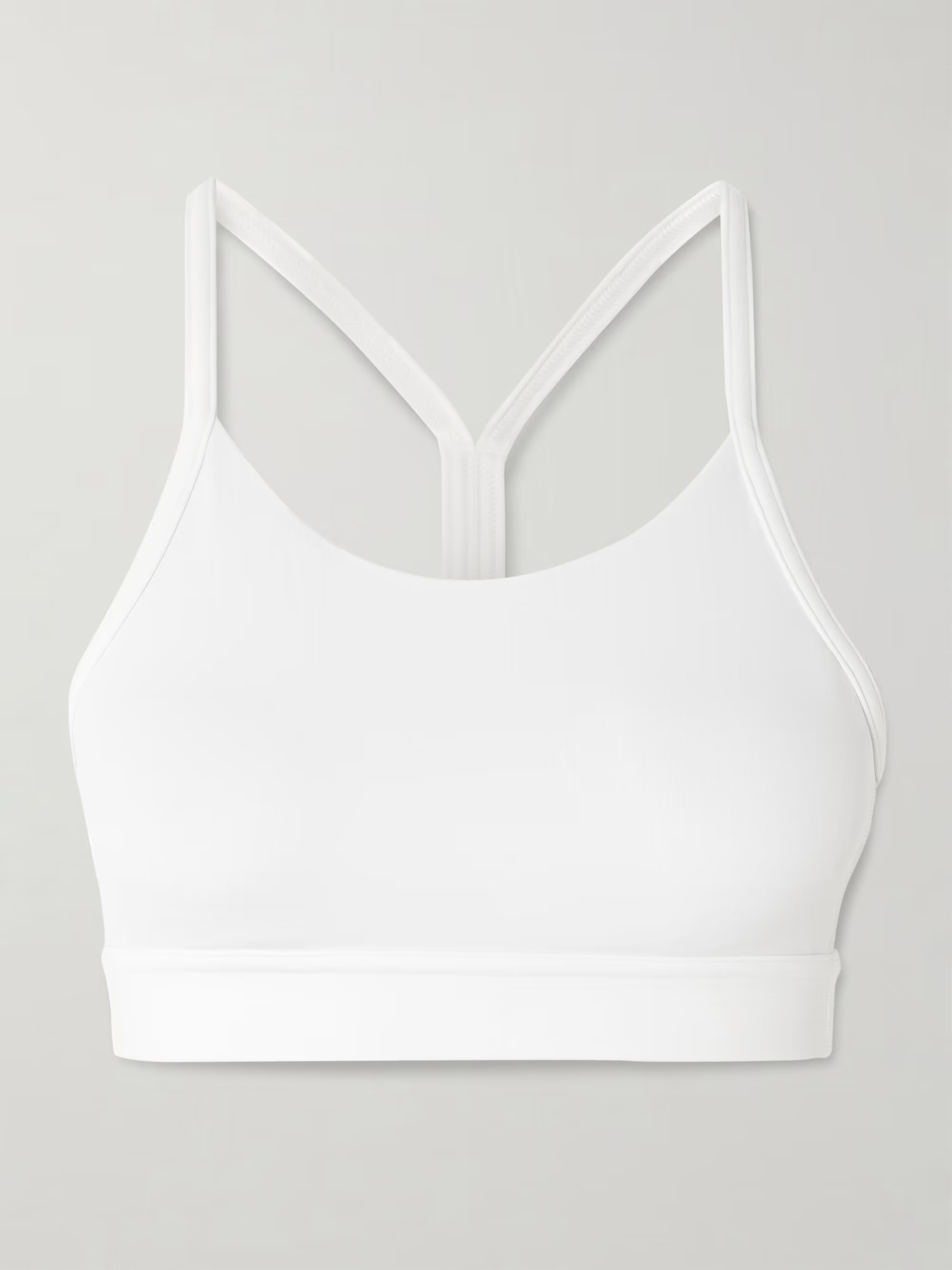 Flow Y stretch recycled mesh-trimmed sports bra | NET-A-PORTER (UK & EU)