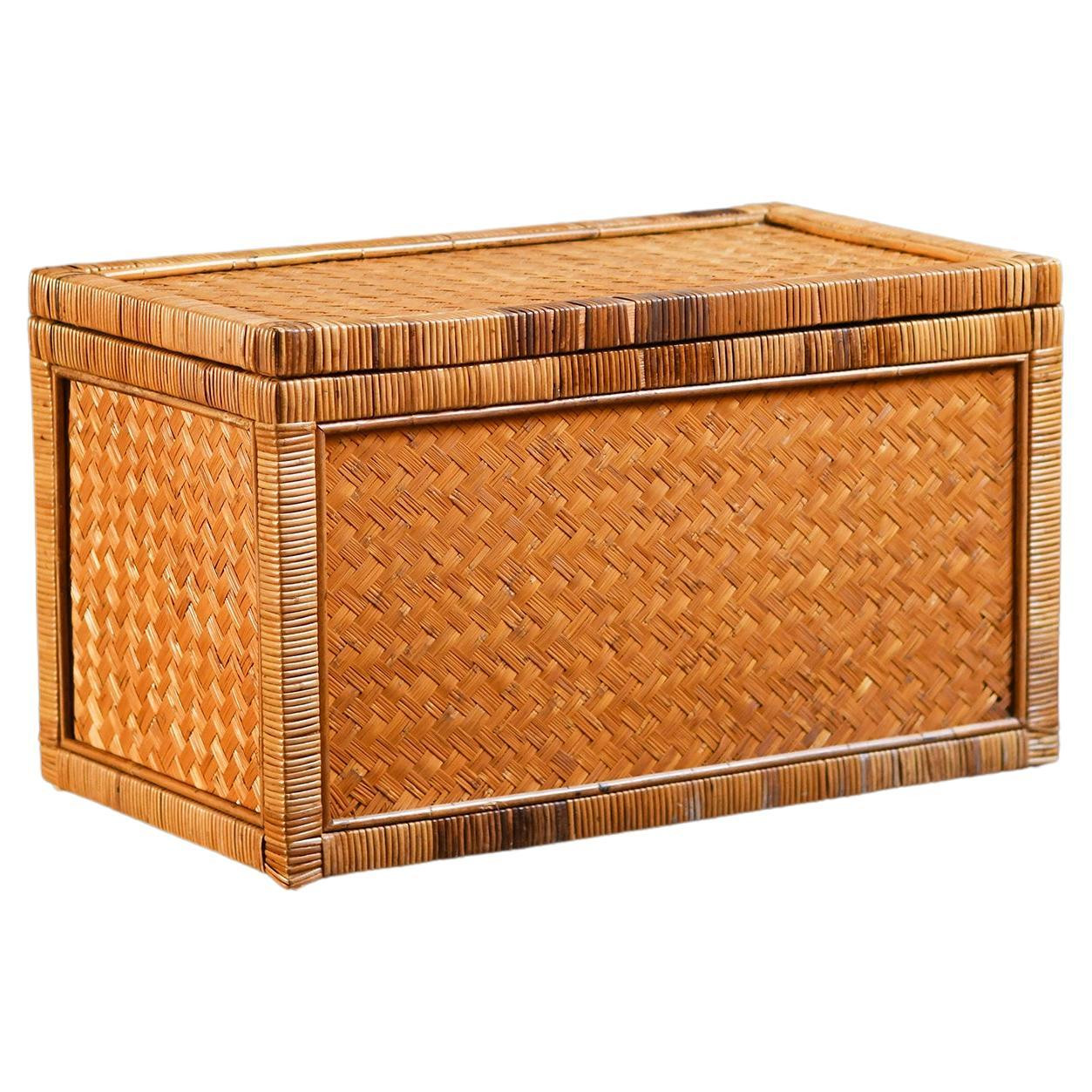 Rattan trunk, Italy 1980 | 1stDibs