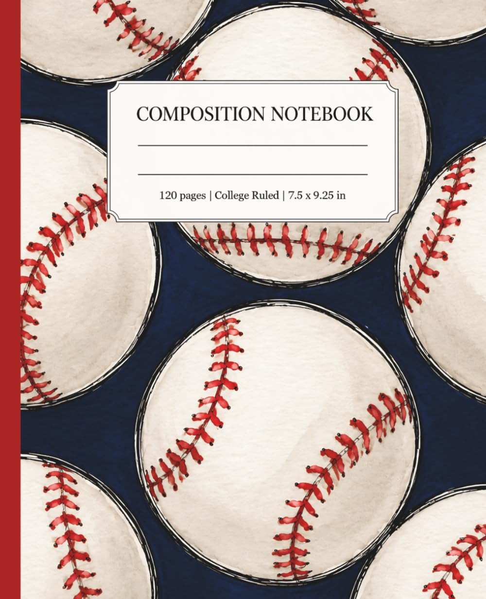 Baseball Composition Notebook College Ruled: Hand Drawn Sports Pattern for School, Practice & Everyday Writing | Amazon (US)