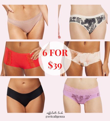 6 for $39 underwear at Soma! 

Underwear on sale // soma underwear sale // lace underwear // comfortable underwear 

#LTKStyleTip #LTKFindsUnder50 #LTKSaleAlert