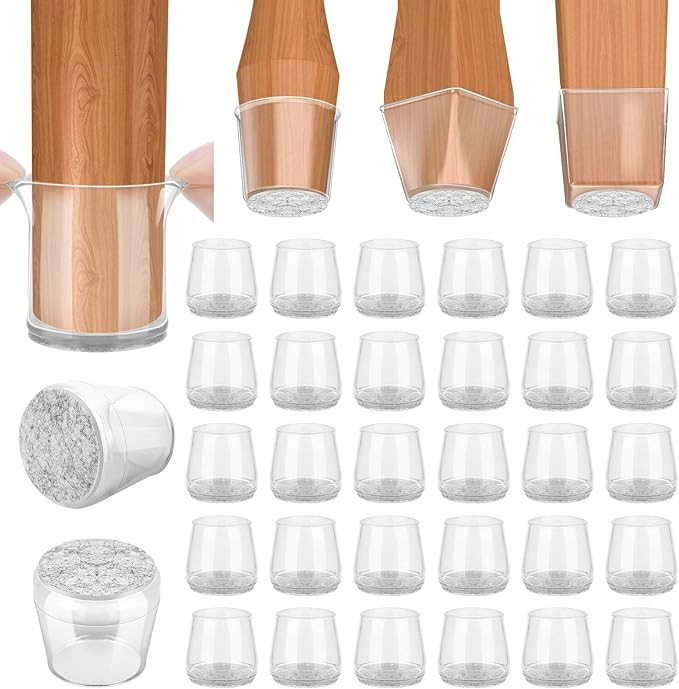 BALEINE 32 Pack Silicone Chair Leg Floor Protectors, Stool Leg Protectors Cap, Non-Slip Chair Leg... | Amazon (US)