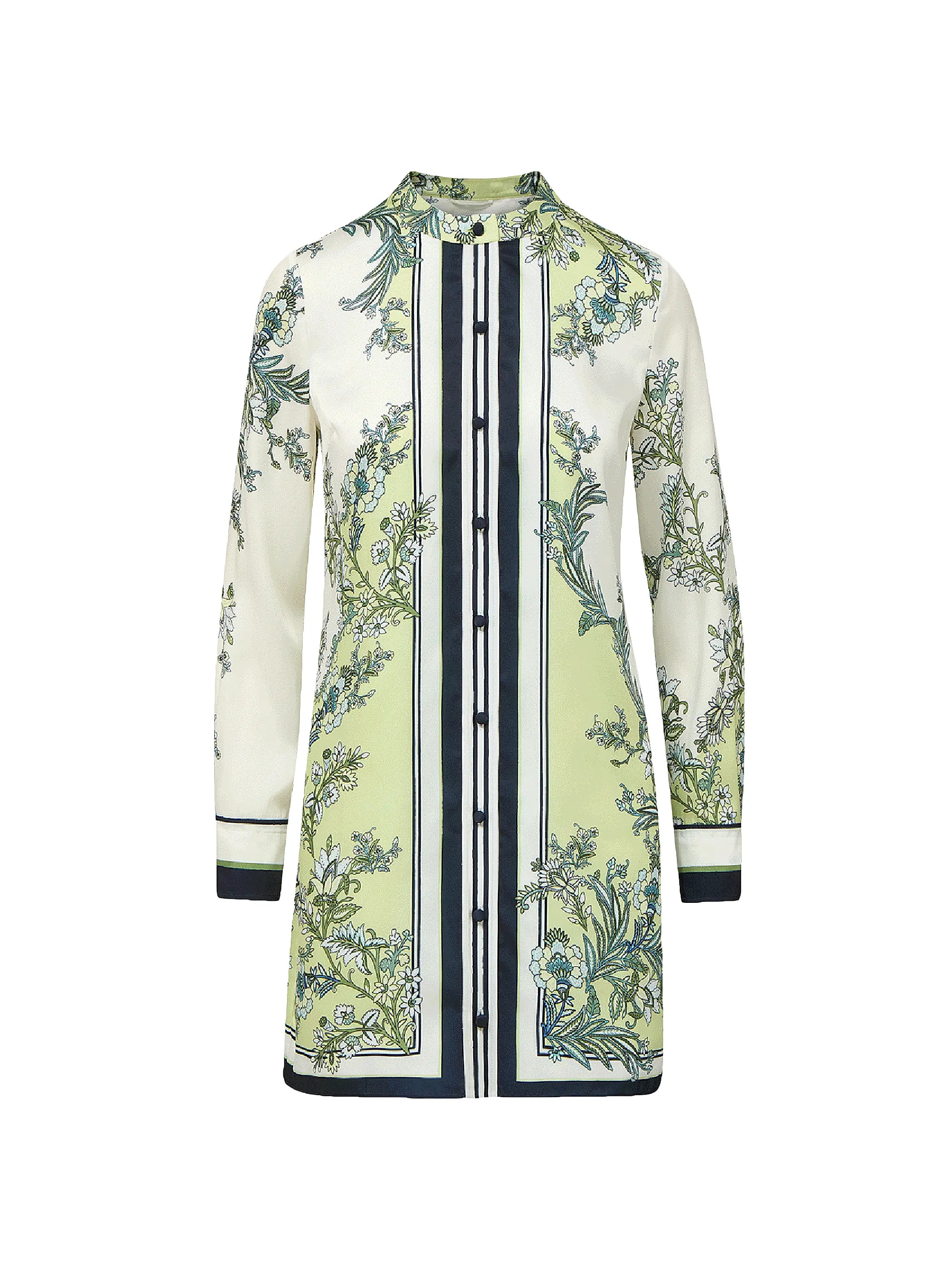 Carstowe Floral Satin Mini-Shirtdress | Saks Fifth Avenue