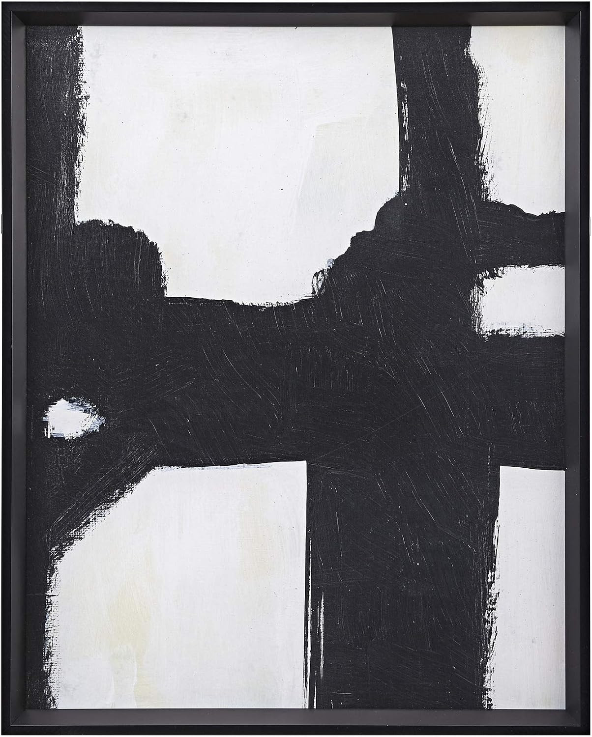 MARTHA STEWART Directional Ebony Wall Art Living Room Abstract Framed Canvas Home Accent Modern B... | Amazon (US)