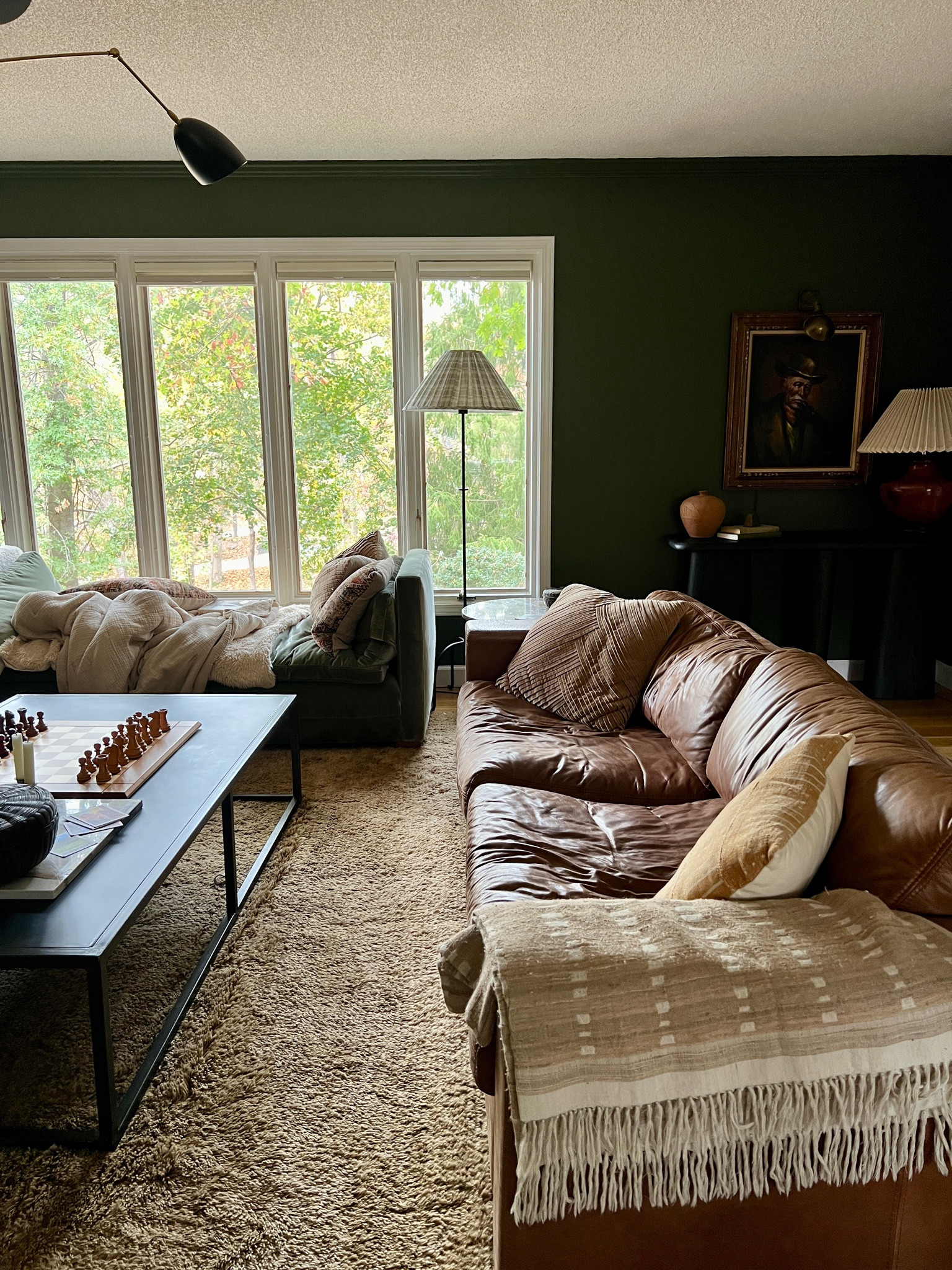 New floor lamp in the green living room! Floor lamps are a bit tricky to find in taller heights but this one is tall! 

#LTKStyleTip #LTKHome