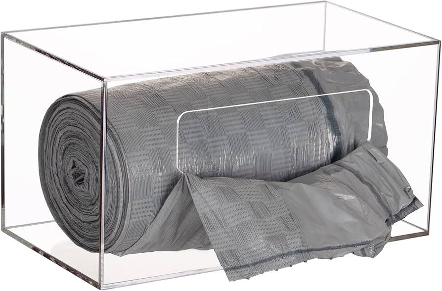 Trash Bag Dispenser Roll Holder, Wall Mount Acrylic Garbage Bag Dispenser Roll Holder for Kitchen... | Amazon (US)