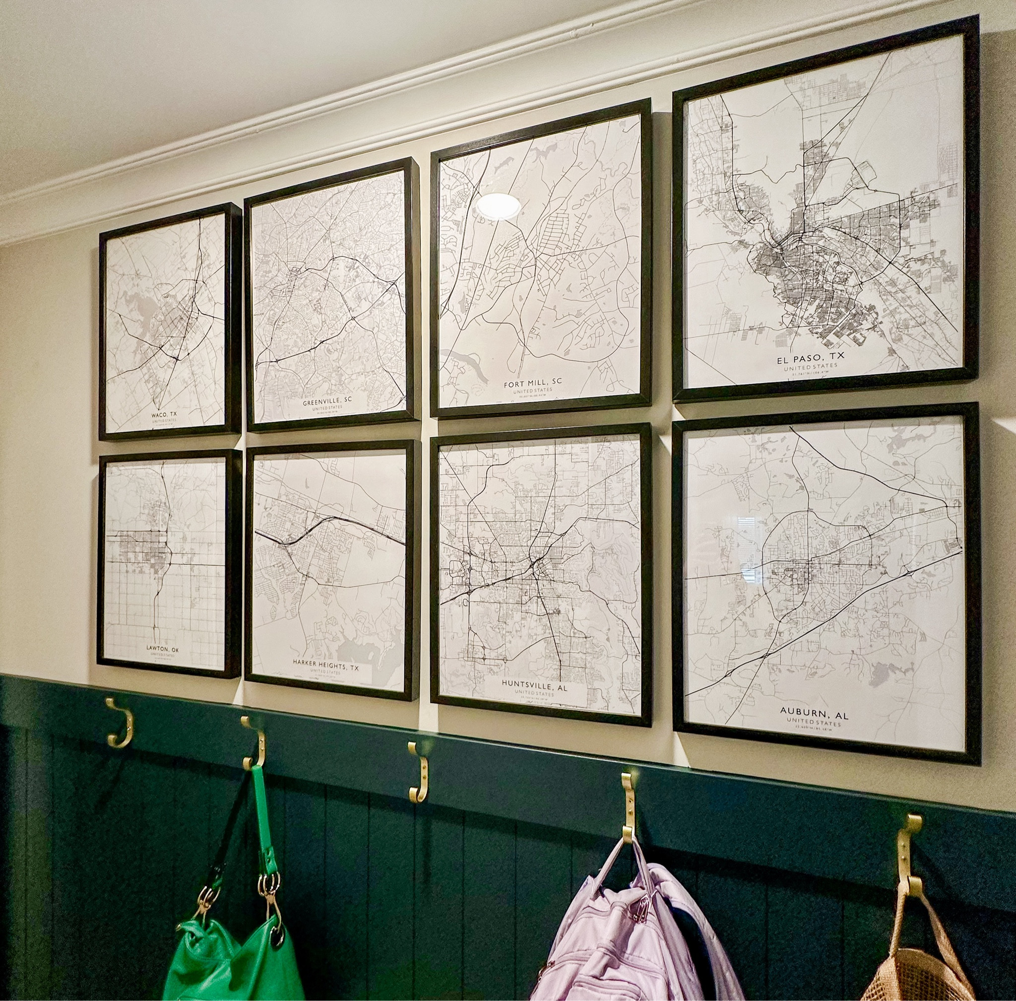One way to add personalization to your home decor is through maps of places your family has lived. This wall tells the story of our journey and we have loved sharing it with friends who’ve been in our home the past few weeks  

#LTKHome #LTKFamily