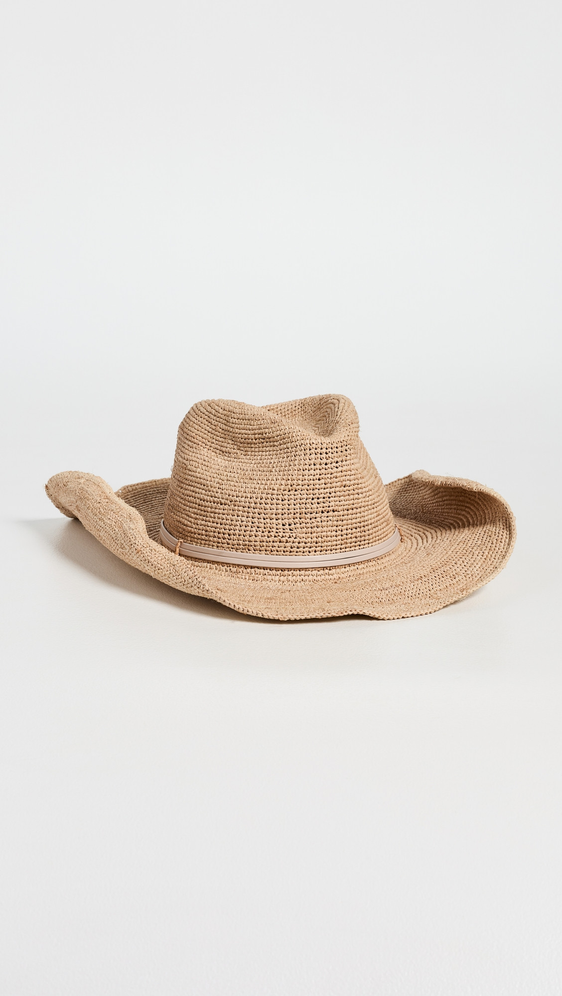 Hat Attack Raffia Crochet Cowboy Hat Natural/Neutral Bead One Size | Shopbop