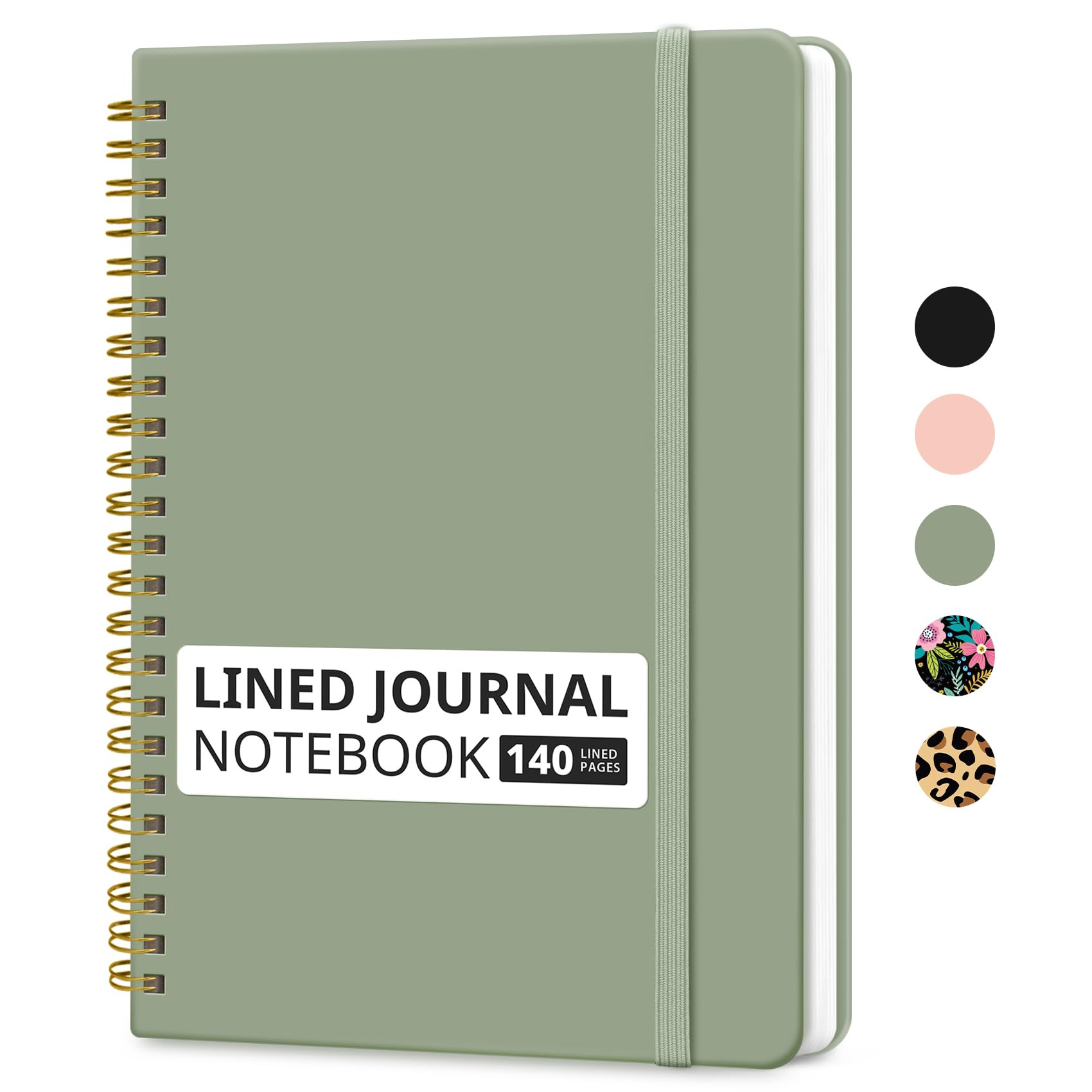 Lined Spiral Journal Notebook for Women & Men, 140 Pages, College Ruled Hardcover Notebook for Wo... | Amazon (US)
