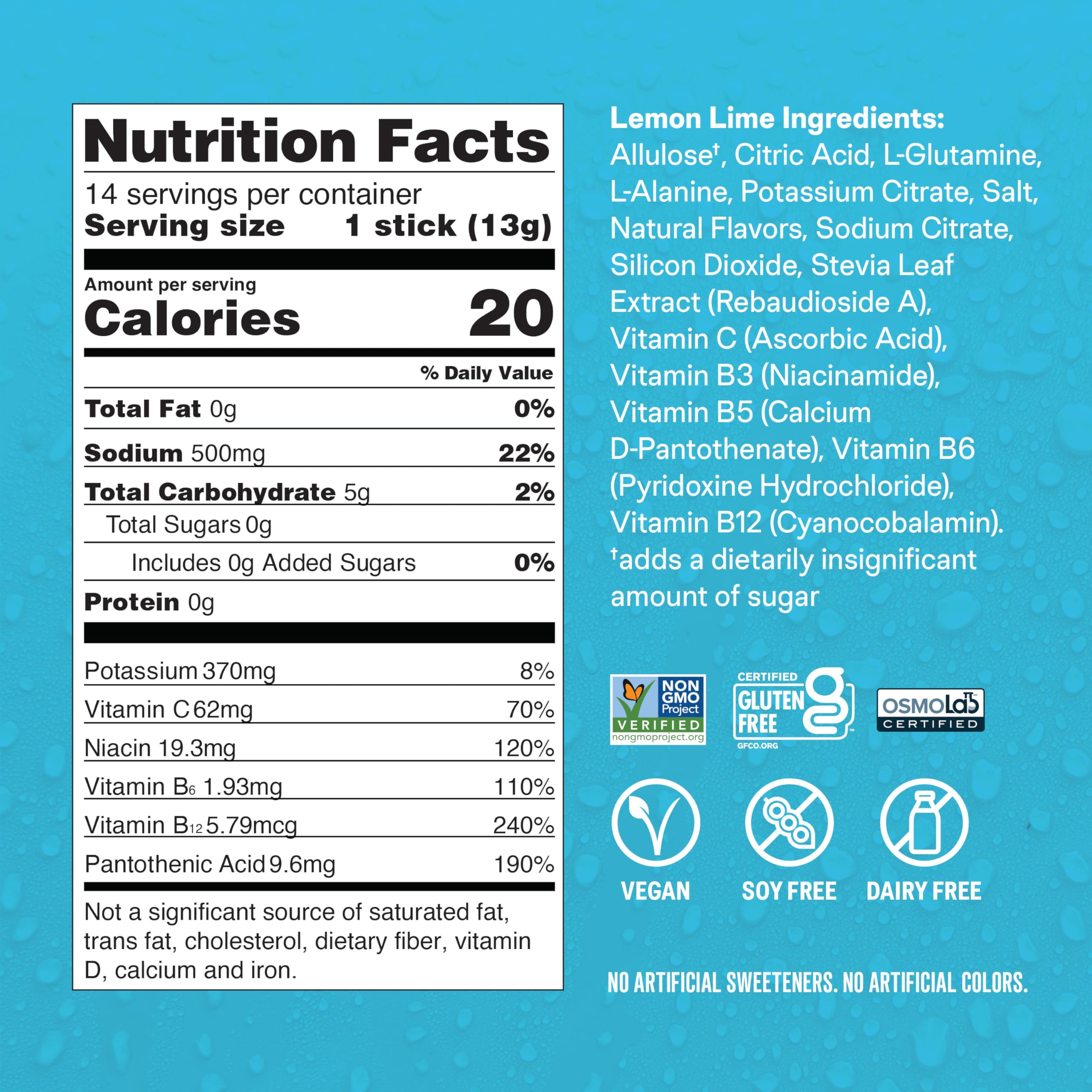 Liquid I.V. Sugar-Free Hydration Multiplier - Lemon Lime – Hydration Powder Packets | Electroly... | Amazon (US)