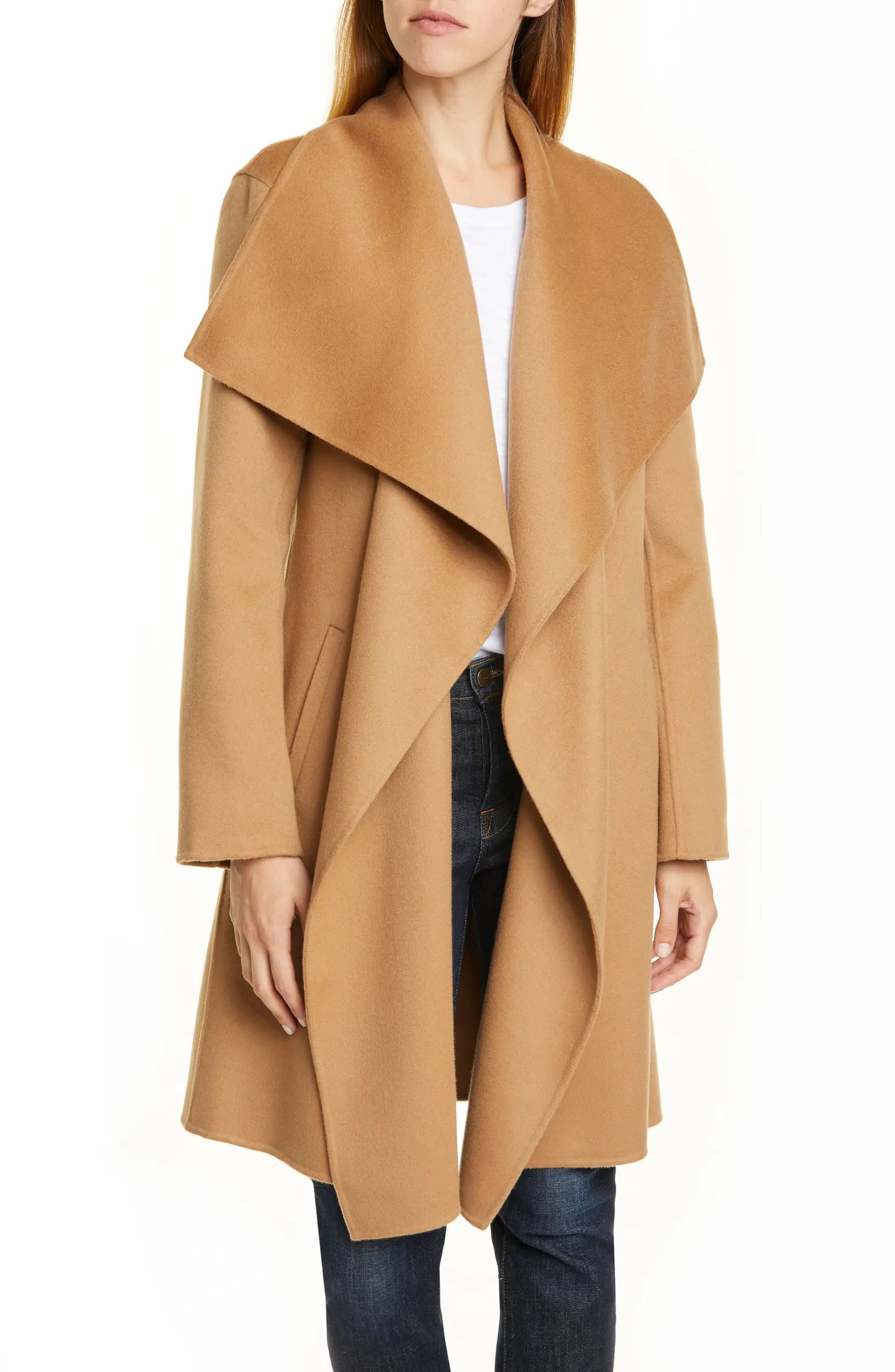Cascade Collar Double Face Wool & Cashmere Coat | Nordstrom
