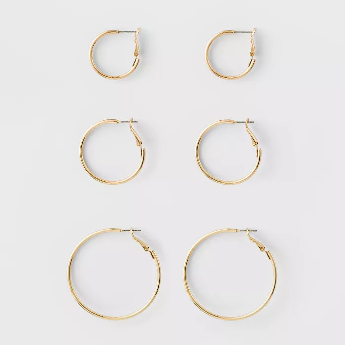 Hoop Earring Set 3ct - A New Day™ | Target