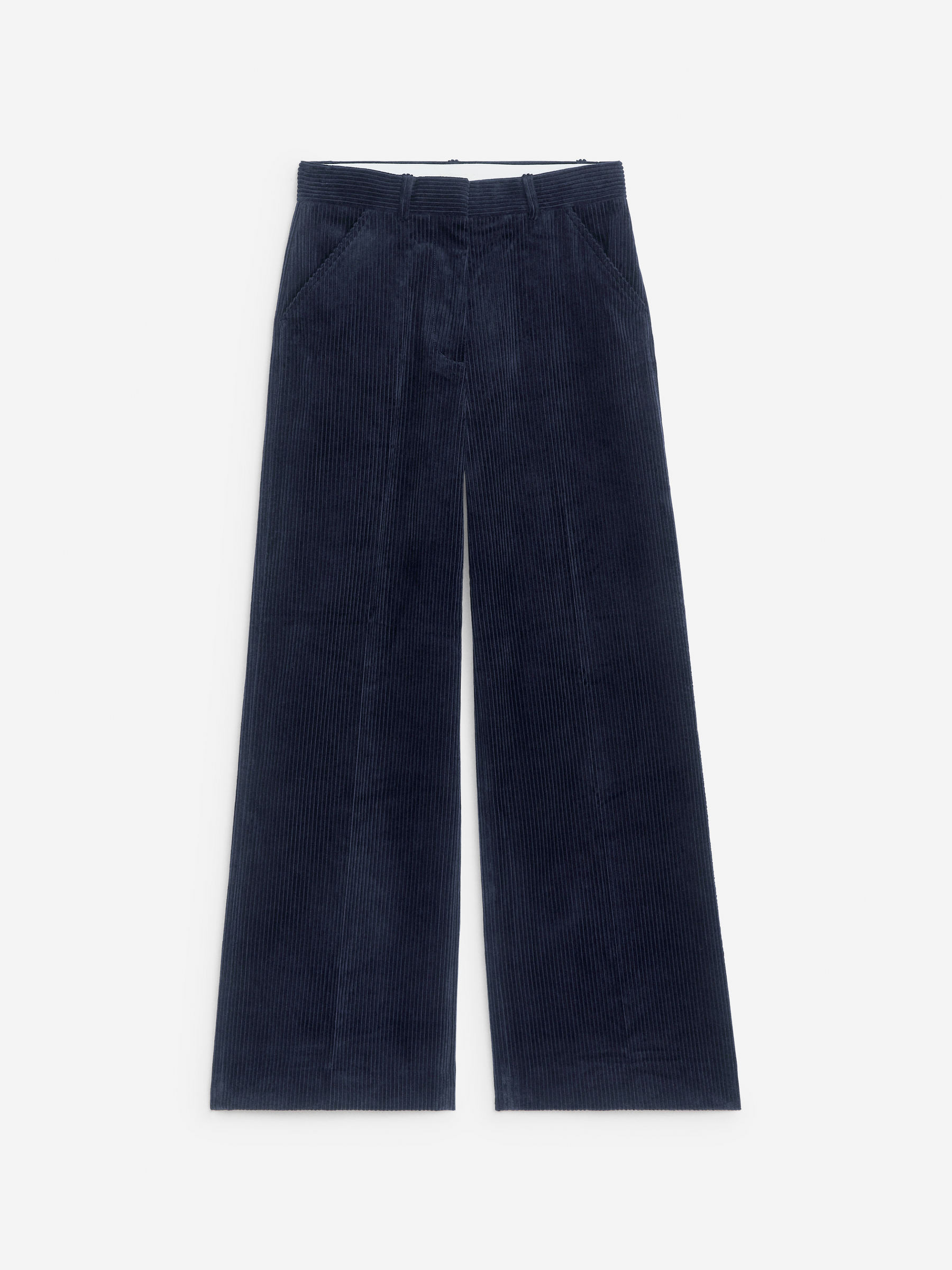 Wide-Leg Corduroy Trousers – Dark Blue – Women – ARKET EU | Arket EU