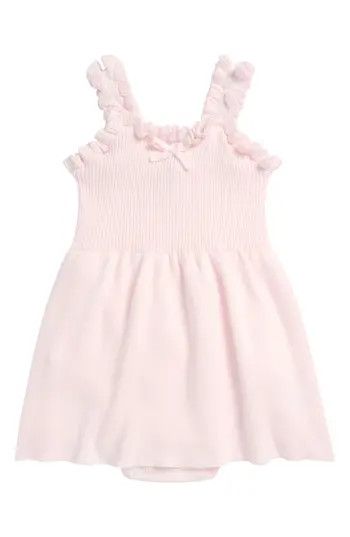 Nordstrom Ruffle Accent Skirted Sweater Bodysuit in Pink Pretty at Nordstrom Rack, Size 12M | Nordstrom Rack