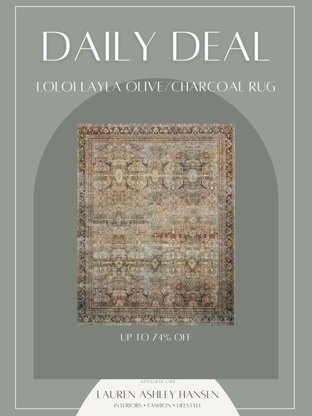 This beautiful Loloi Layla area rug in charcoal olive is up to 74% off right now at Wayfair!! I love the warm and moody tones, and if you’re looking to create an organic and earthy setting this option is perfect and affordable! 

#LTKhome #LTKstyletip #LTKsalealert