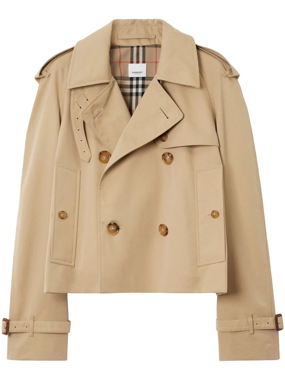 double-breasted cotton trench coat | Farfetch Global