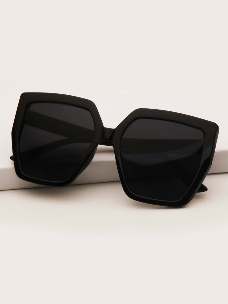Acrylic Frame Black Fashion Glasses | SHEIN