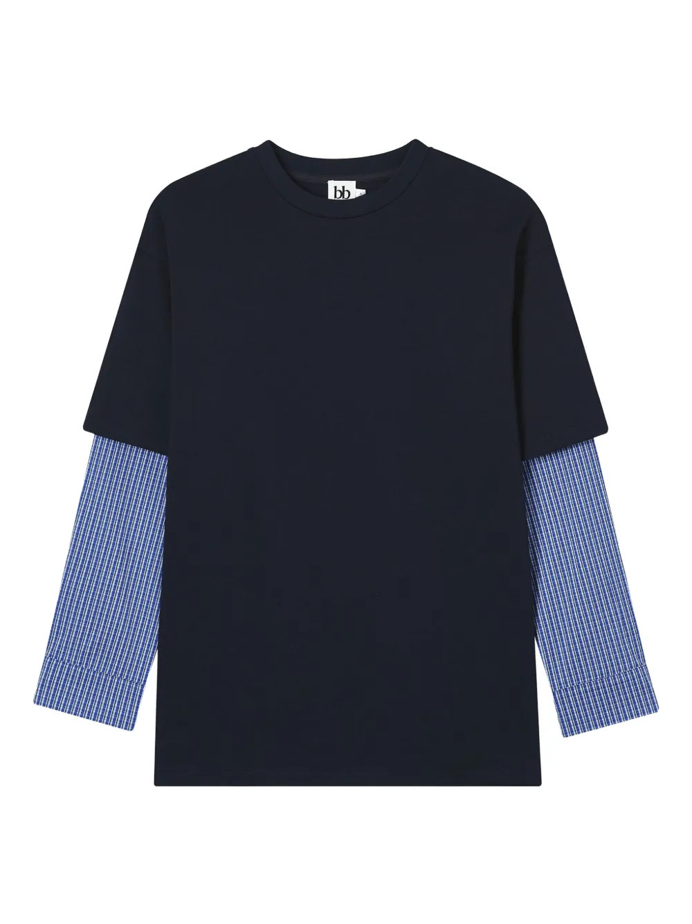 b+ab Layered Cotton T-shirt | Blue | FARFETCH UK | Farfetch Global