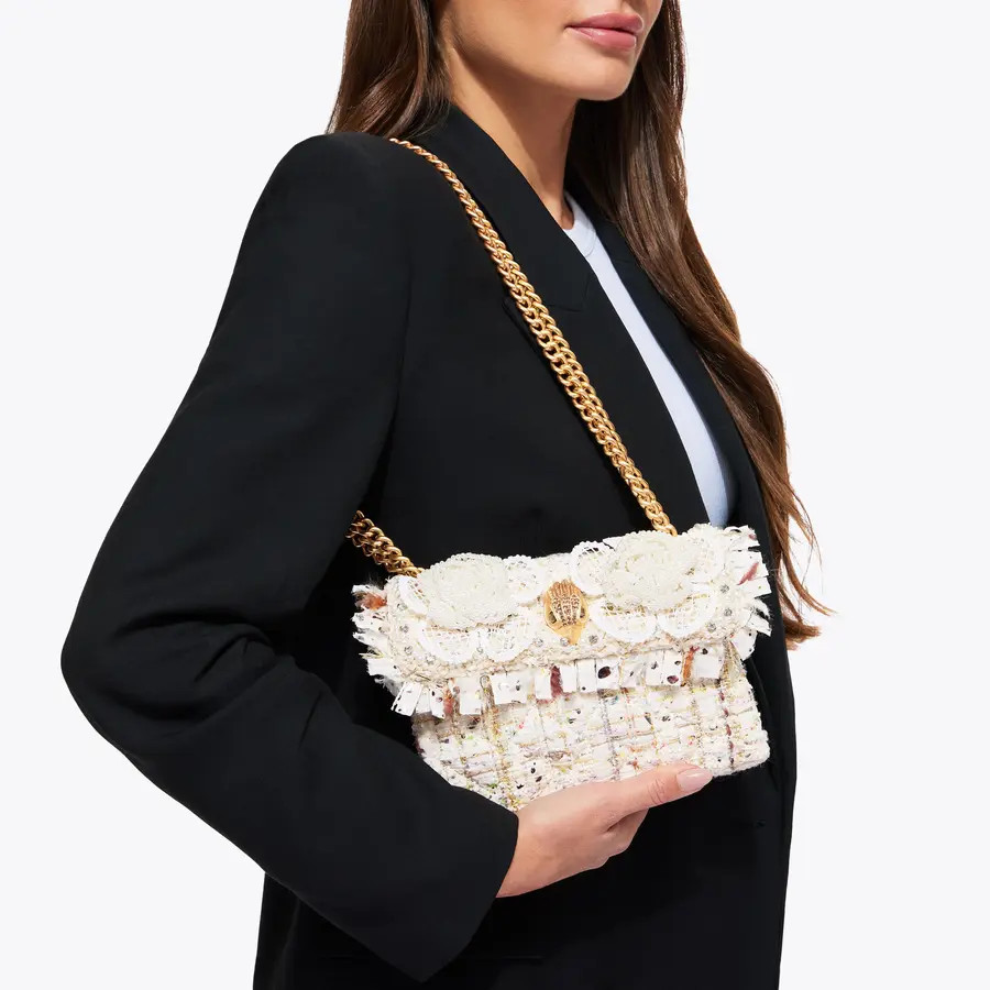 mini tweed kensington bag | Kurt Geiger US