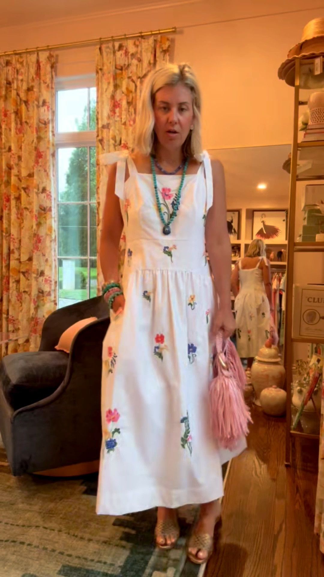 I just can’t even believe this is from Walmart!! ￼The embroidery is so good! I’m in small dress & 8 sandal tts. 

*code Catherine20 at Allie + Bess

#LTKdayinmylife #LTKootd #LTKmomlife
