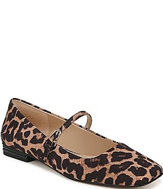 Franco Sarto Tinsley Leopard Print Mary Jane Ballet Flats - 8.5 | Dillard's