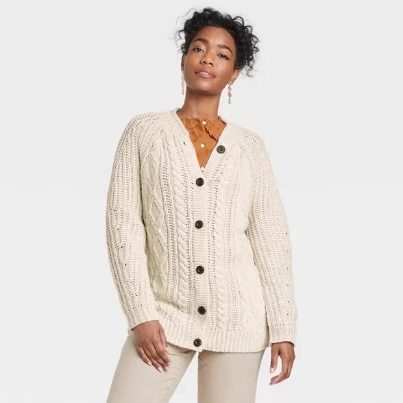 Women's Oversized Button-Front Grandpa Cardigan - Universal Thread™ | Target