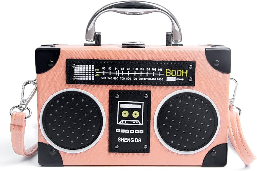 KUANG! Women Retro Radio Shaped Clutch Hundred Dollar Bill Box Shoulder Bag Elegant Evening Cross... | Amazon (US)